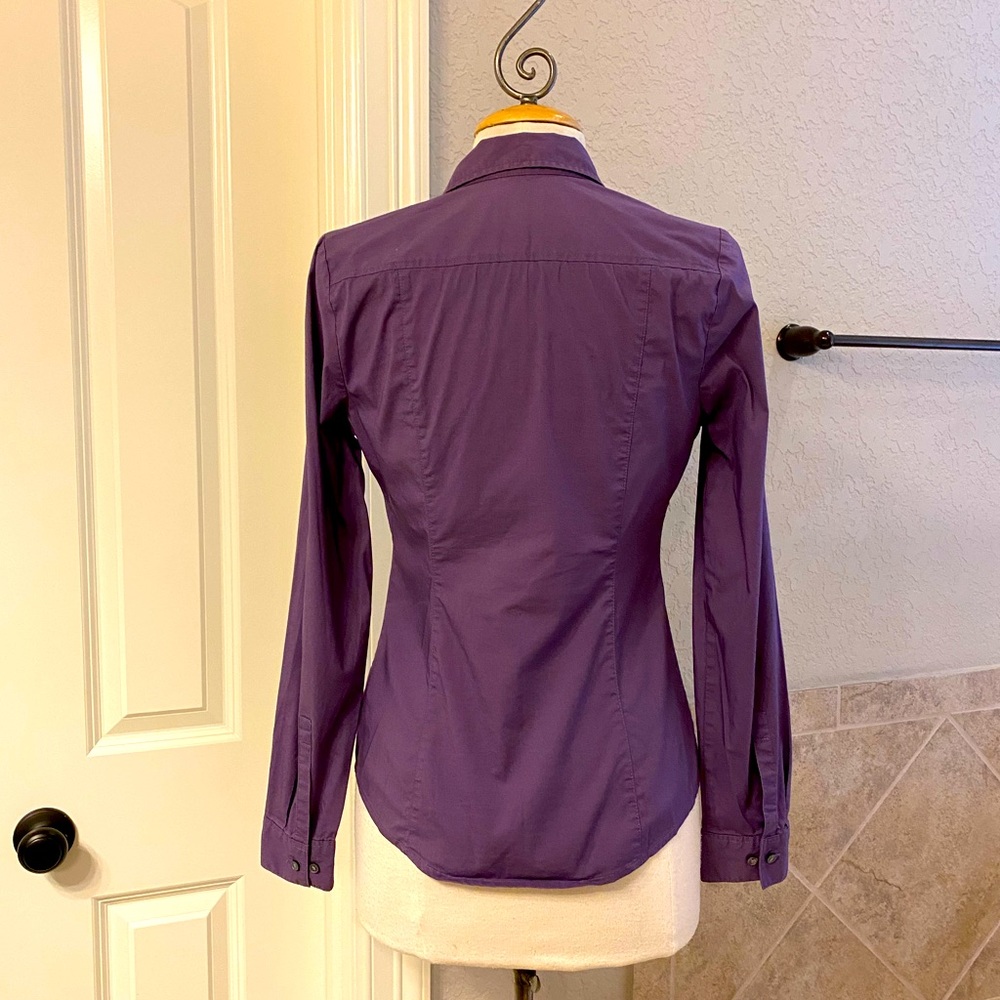 Express The Essentials Front Button Blouse - image 8